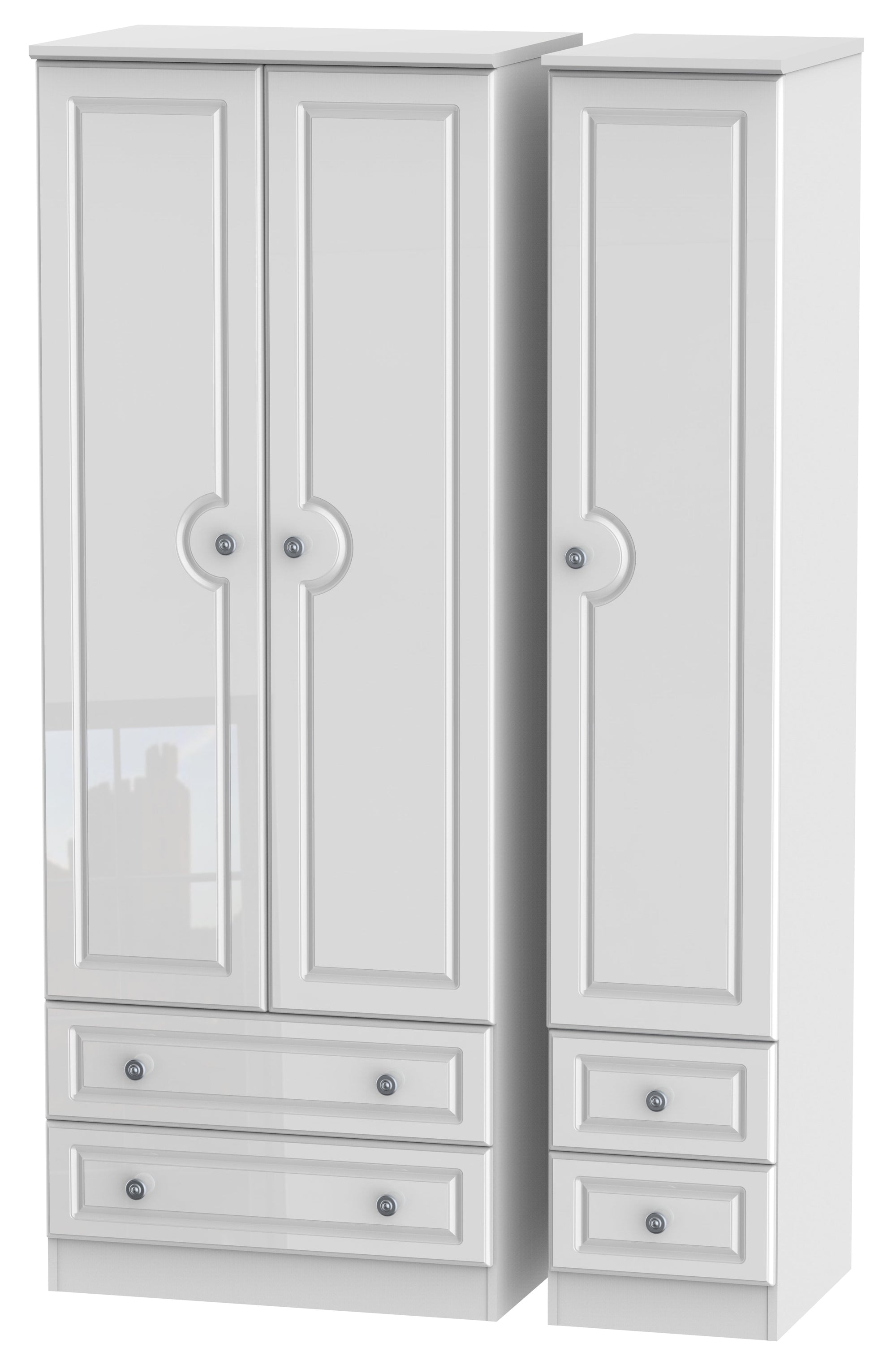 Windsor 3 Door 4 Drawer Tall Wardrobe