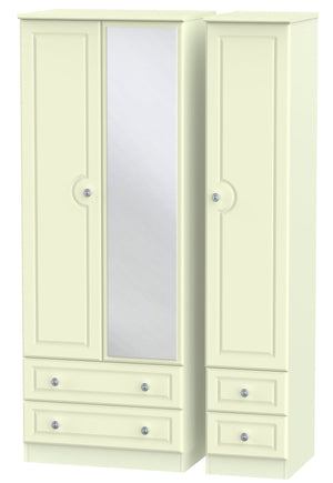 Windsor 3 Door 4 Drawer Tall Mirror Wardrobe