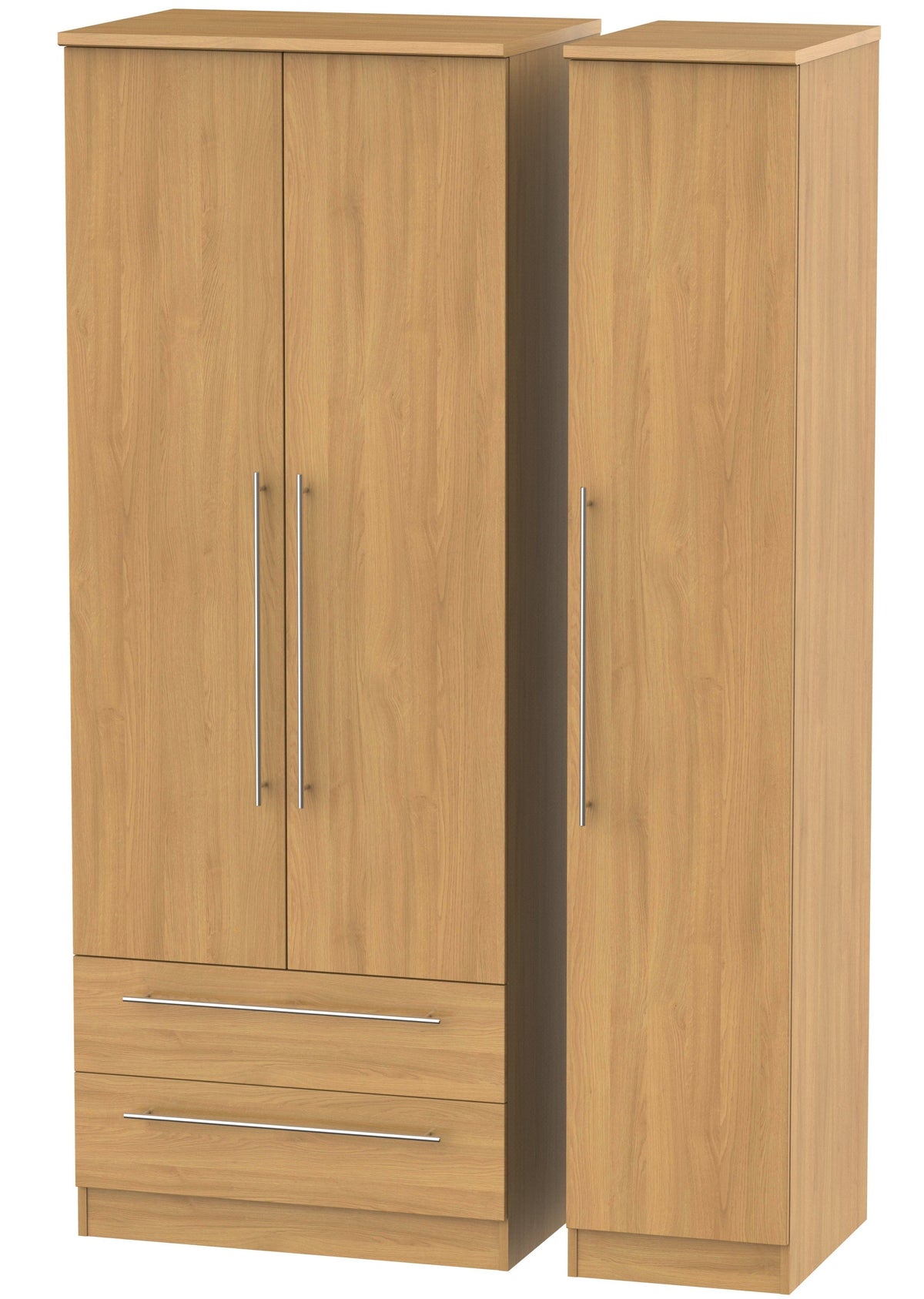 Nottingham 3 Door 2 Left Drawer Tall Wardrobe