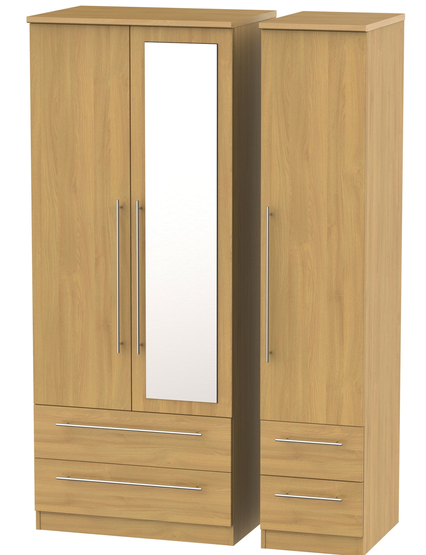 Nottingham 3 Door 4 Drawer Combi Wardrobe