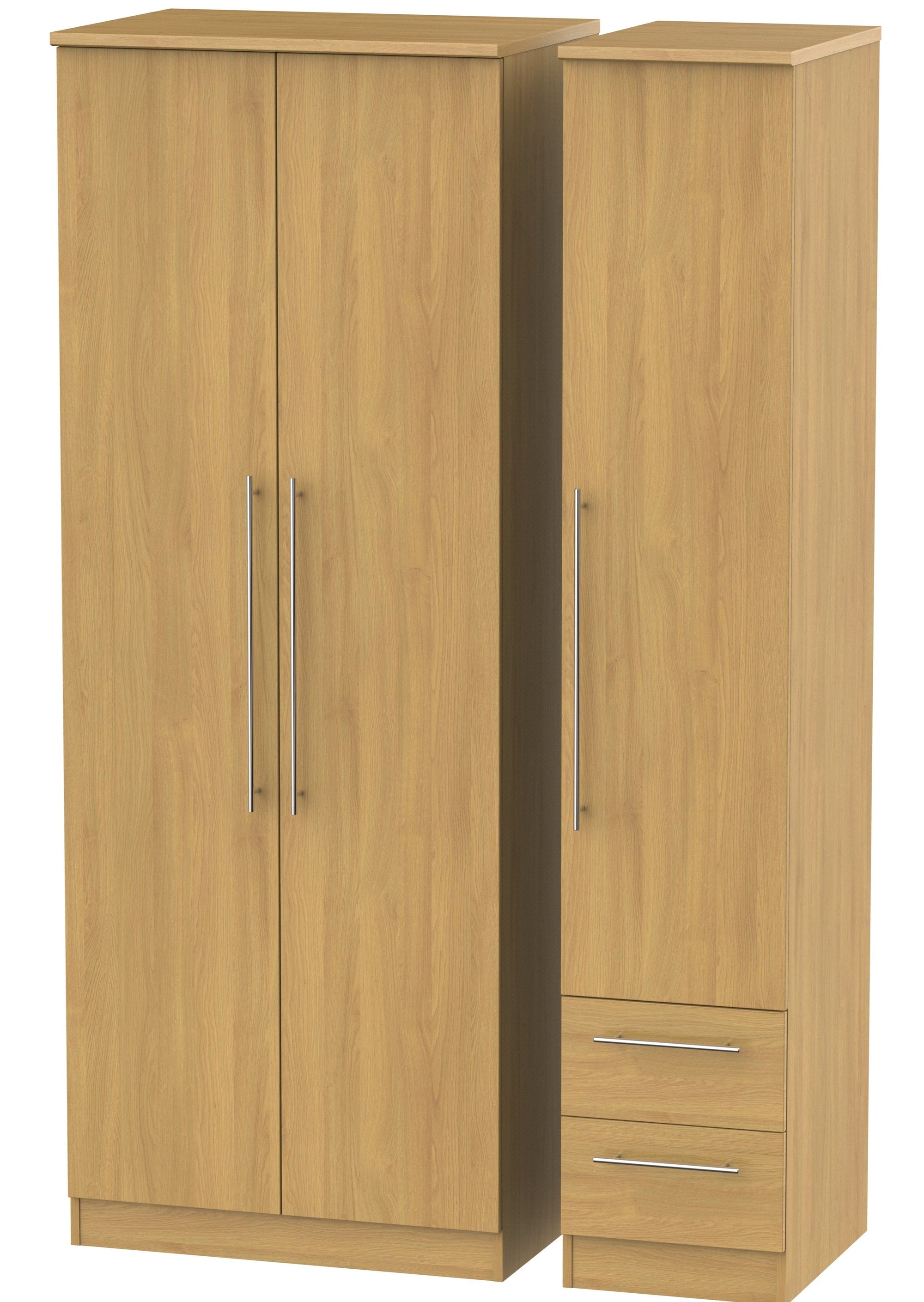 Nottingham 3 Door 2 Right Drawer Tall Wardrobe