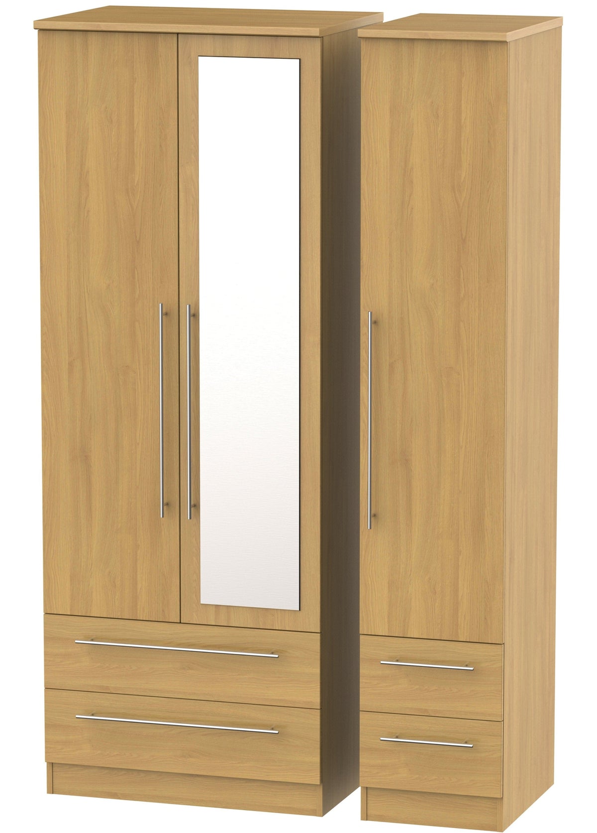 Nottingham 3 Door 4 Drawer Tall Combi Wardrobe