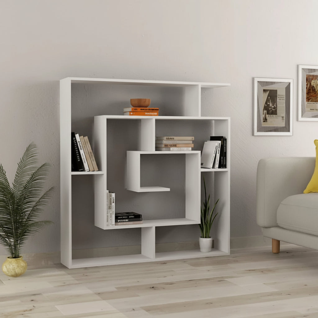 Labirent Modern Bookcase Display Unit White